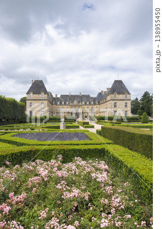 Chateau de Dree and formal French gardens in France 138955450
