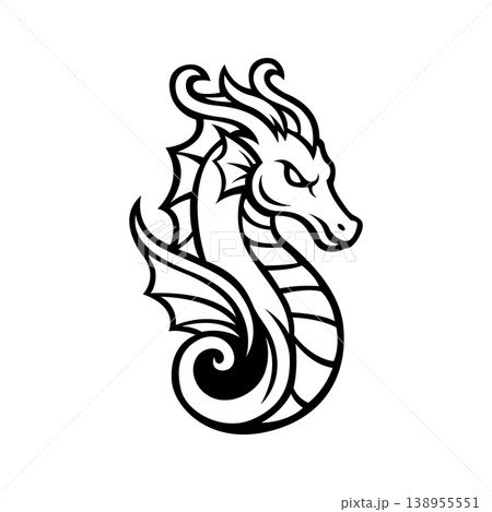 sea horse mascot logo illustration vector design template modern style sea horse mascot logo illustration vector design template modern style 138955551