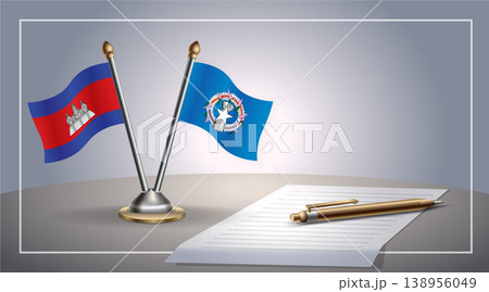 Small national flag of Colombia and Northern Marianas flag Relation, Template Vector Illustration Small national flag of Colombia and Northern Marianas flag Relation, Template Vector Illustration 138956049
