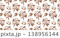 Seamless cotton plant pattern in flat style. Natural ornament for textile, fabric, paper, and home decor design. Vector illustration. 138956144