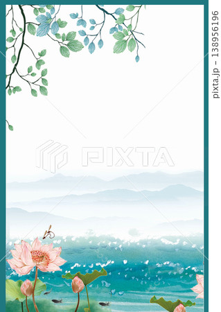 Natural and elegant lotus-themed illustration 138956196