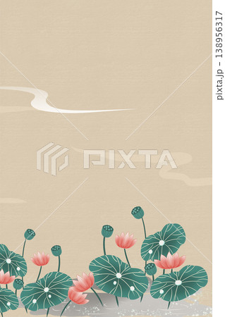 Natural and elegant lotus-themed illustration 138956317