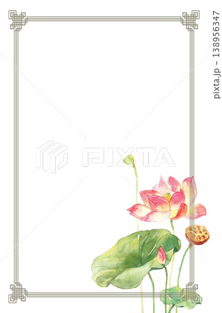 Natural and elegant lotus-themed illustration Natural and elegant lotus-themed illustration 138956347