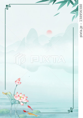 Natural and elegant lotus-themed illustration 138956380