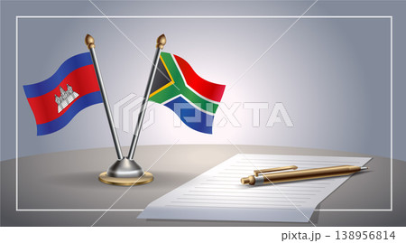 Small national flag of Colombia and South Africa flag Relation, Template Vector Illustration Small national flag of Colombia and South Africa flag Relation, Template Vector Illustration 138956814