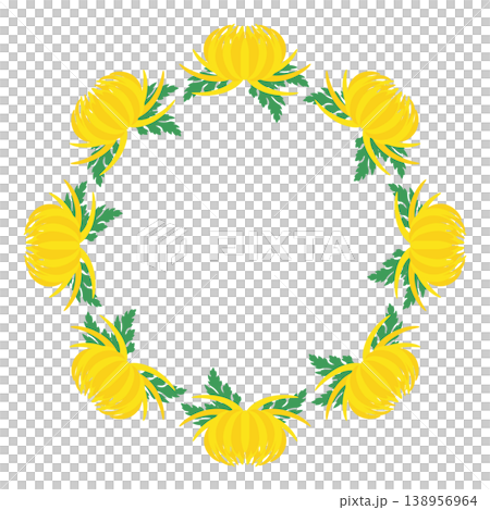 Chrysanthemum circular frame Chrysanthemum circular frame 138956964