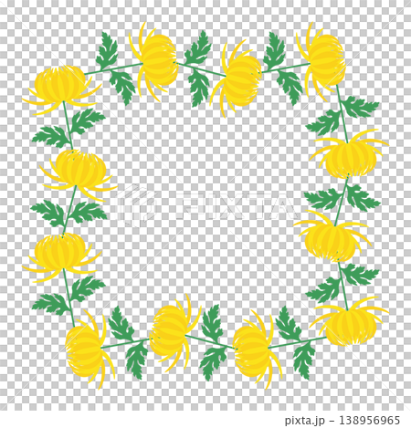 菊花方形相框 138956965