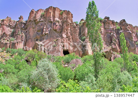 Scenic Ihlara Valley Canyon in Cappadocia. Scenic Ihlara Valley Canyon in Cappadocia. 138957447