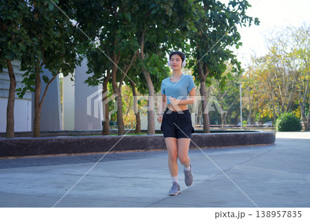 woman running in the park 138957835