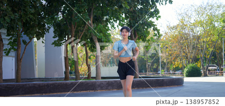 woman running in the park 138957852