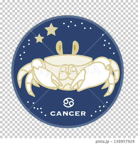 巨蟹座的簡單星座圖標 巨蟹座的簡單星座圖標 138957929