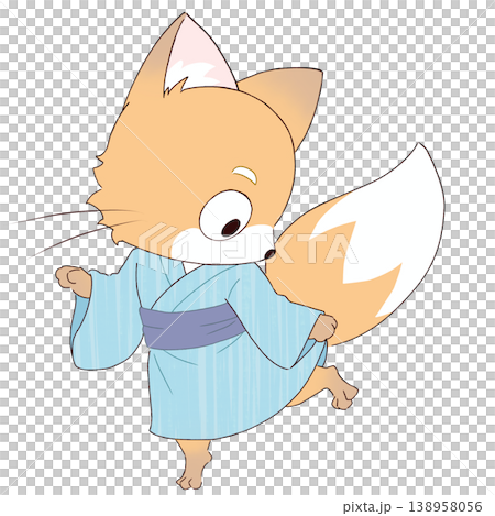 A fox wearing a yukata A fox wearing a yukata 138958056
