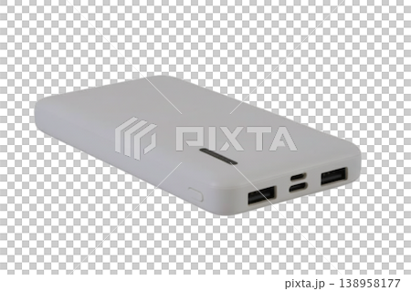 External battery pack for smartphone isolated on transparent background 138958177