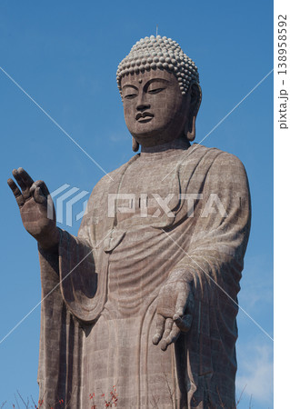 下から見た牛久の大仏 138958592