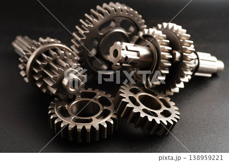 Metal gear wheel engine car and bike, mechanic industry. 138959221