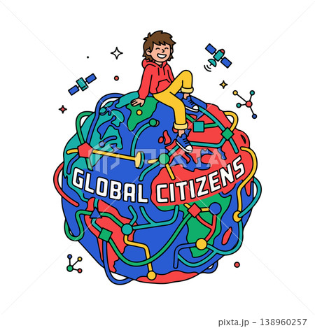 Global Citizens Cartoon Illustration 138960257