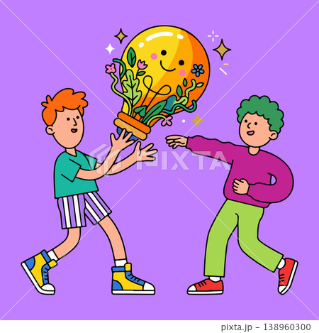 Sharing a Bright Idea 138960300