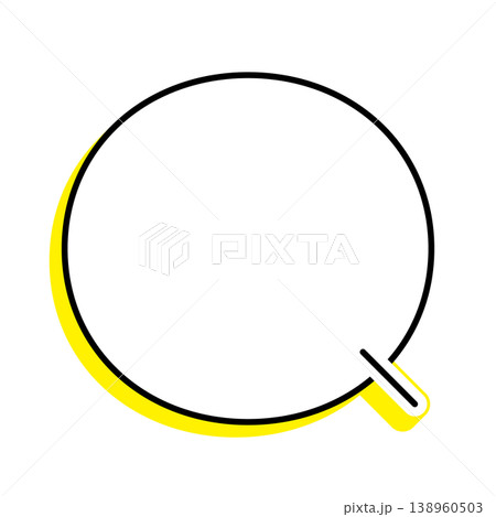 円形のシンプルな吹き出しイラスト素材（白背景） 138960503