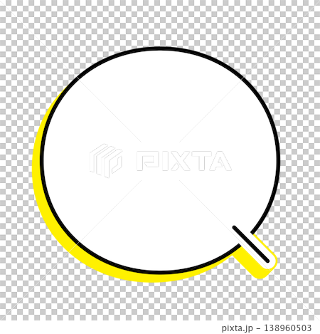 円形のシンプルな吹き出しイラスト素材（白背景） 138960503