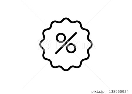 Percent Discount Badge Icon Sale Offer Percentage Symbol On Scalloped Seal Percent Discount Badge Icon Sale Offer Percentage Symbol On Scalloped Seal 138960924