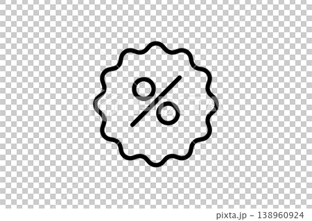 Percent Discount Badge Icon Sale Offer Percentage Symbol On Scalloped Seal Percent Discount Badge Icon Sale Offer Percentage Symbol On Scalloped Seal 138960924