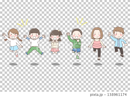 兒童的各種姿勢 138961174