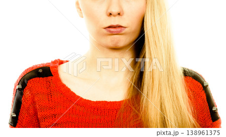 Healthy ends of straight long blonde hair Healthy ends of straight long blonde hair 138961375