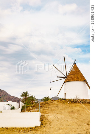 Wind mill in Las Negras, Spain Wind mill in Las Negras, Spain 138961435