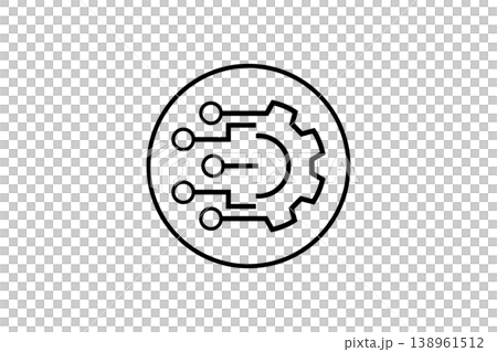 Digital Technology Gear Icon With Circuit Connections Representing Automation And System Integration Digital Technology Gear Icon With Circuit Connections Representing Automation And System Integration 138961512
