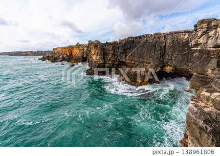 Boca do Inferno cliff and sea cave near Lisbon Portugal Boca do Inferno cliff and sea cave near Lisbon Portugal 138961806