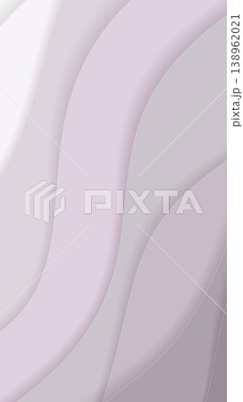 Vertical Lavender Pastel Background Abstract Purple Paper Cut Waves for Instagram Stories, Beauty Blog Branding and Wellness Identity. Soft Aesthetic 138962021