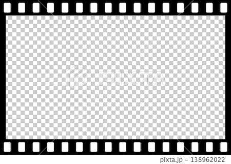 アナログ写真のフィルム風フレーム。透過背景。 138962022