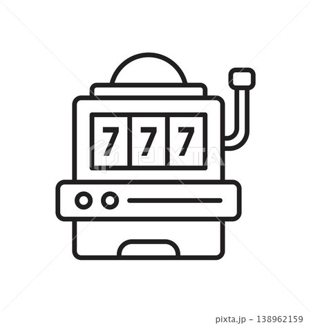 Slot machine icon vector design templates 138962159