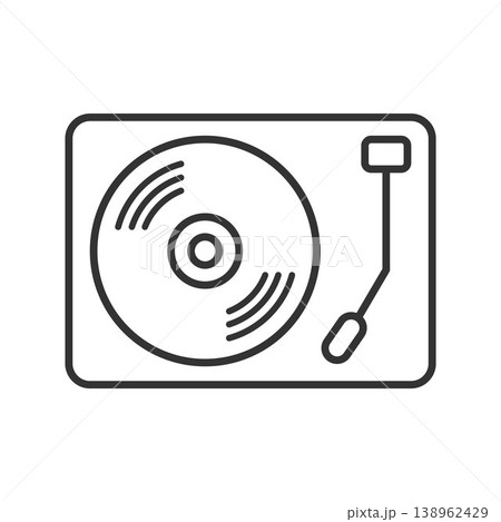 Vinyl record player icon vector design templates 138962429