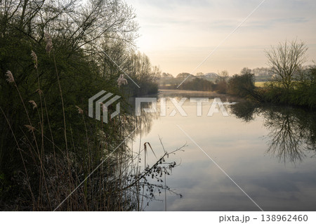 Lippe river close to Hamm, North Rhine Westphalia, Germany 138962460