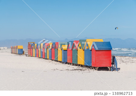 Colorful beach huts at Muizenberg Beach Colorful beach huts at Muizenberg Beach 138962713