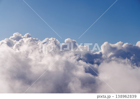 Above clouds view from volcano in Hawaii Above clouds view from volcano in Hawaii 138962839