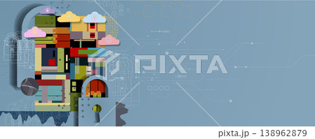 cyber security technology design web concept for business and internet project. cyber security technology design web concept for business and internet project. 138962879