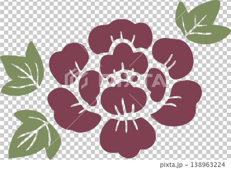 Peony Japanese Pattern Vector Illustration, Kimono Pattern Style Flat Design, Pattern Material 138963224