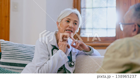 Doctor, patient and throat touch or talking of information, infection bacteria or cough inflammation. Woman, man and conversation for consultation risk pain for healthcare, lung or asthma breathe Doctor, patient and throat touch or talking of information, infection bacteria or cough inflammation. Woman, man and conversation for consultation risk pain for healthcare, lung or asthma breathe 138965237