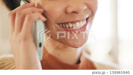 Phone call, mouth and a small business owner woman talking for communication, networking or negotiation. Startup, contact and remote work with a happy female entrepreneur speaking on her mobile Phone call, mouth and a small business owner woman talking for communication, networking or negotiation. Startup, contact and remote work with a happy female entrepreneur speaking on her mobile 138965840
