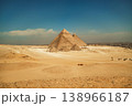 View Of The Pyramids Under The Blue Sky 138966187