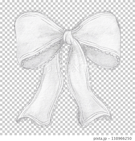 Ribbon bow watercolor hand painted illustration of vintage decorative silk knot. Bow isolated elegant accessory element with lace and fabric detail. Design for wedding, birthday and celebration use. Ribbon bow watercolor hand painted illustration of vintage decorative silk knot. Bow isolated elegant accessory element with lace and fabric detail. Design for wedding, birthday and celebration use. 138966250