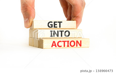 Get into action words symbol. Concept words Get...の写真素材 [138966473] - PIXTA