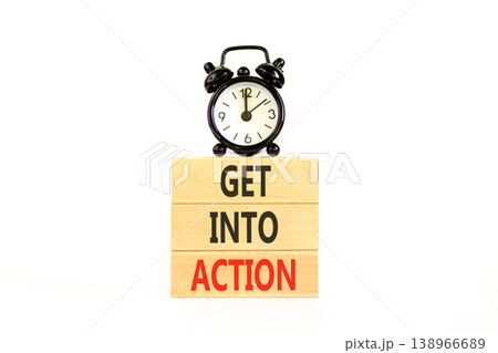 Get into action words symbol. Concept words Get...の写真素材 [138966689] - PIXTA