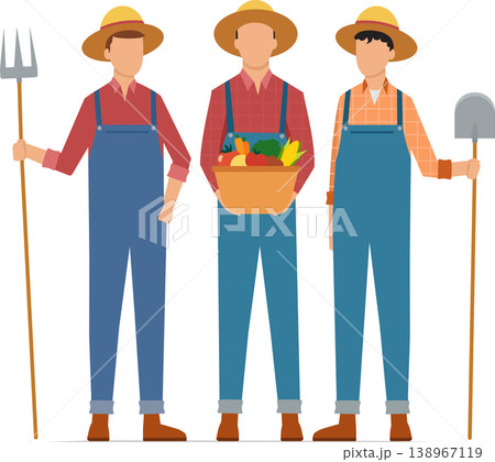 Farmer clip art stock vector illustration 138967119