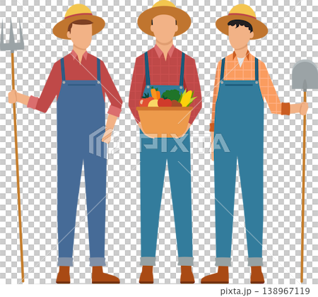 Farmer clip art stock vector illustration 138967119