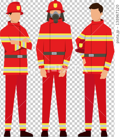 Firefighter public service worker stock illustration 138967120