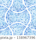 Watercolor seamless pattern with a tiled blue ornament 138967396