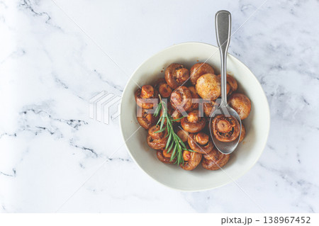 fried mushrooms, with spices, in soy sauce, vegetarian food, homemade, no people, fried mushrooms, with spices, in soy sauce, vegetarian food, homemade, no people, 138967452
